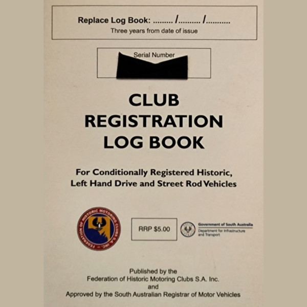 Club "Historic" Registration Log Book